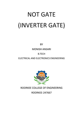 Digital logic, an inverter or NOT gate | PDF