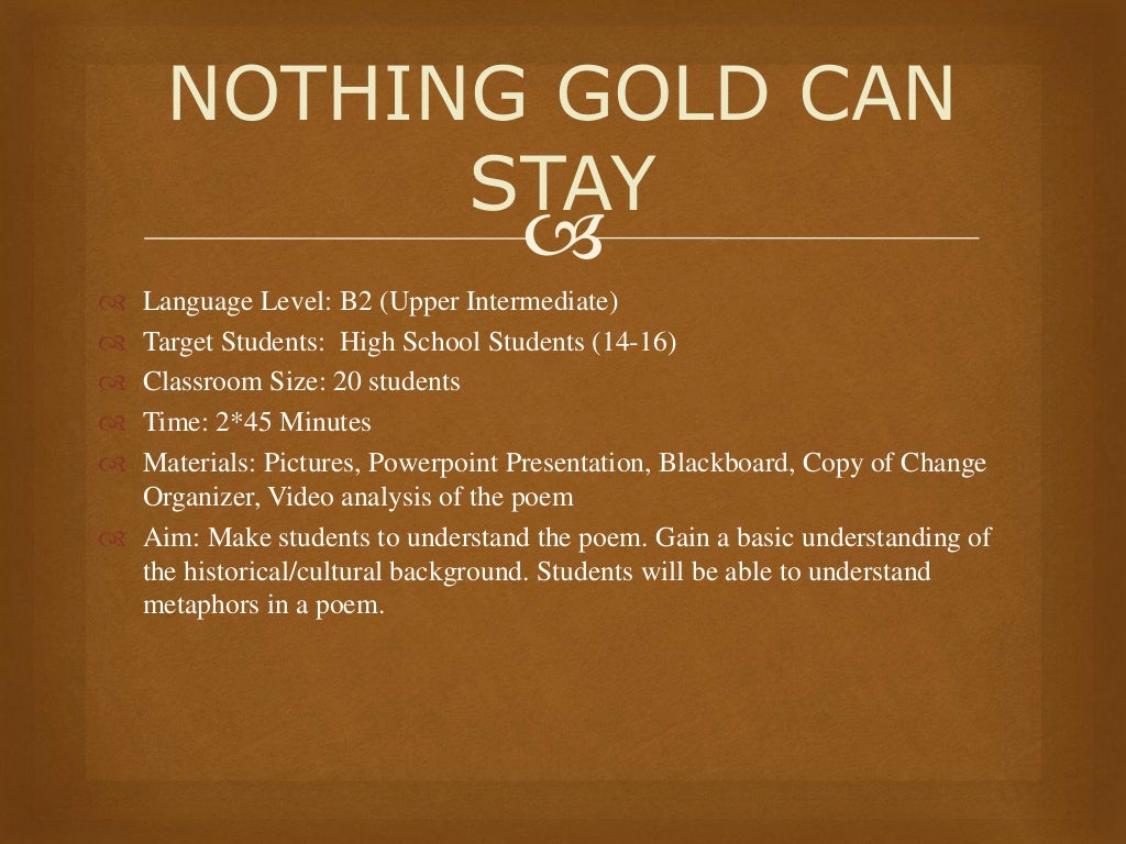 Nothing goldcanstay