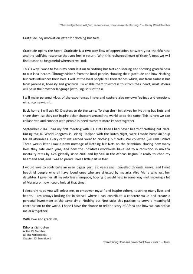 letter of thankfulness