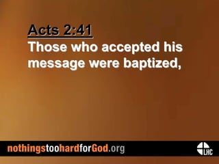 Nothing's Too Hard for God - A Marking Point