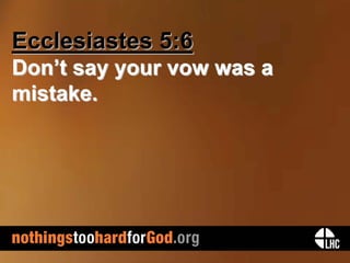 Nothing's Too Hard for God - A Marking Point