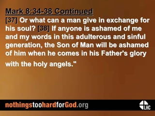 Nothing's Too Hard for God - A Marking Point