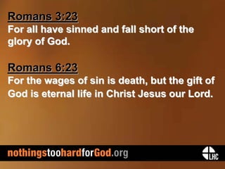 Nothing's Too Hard for God - A Marking Point