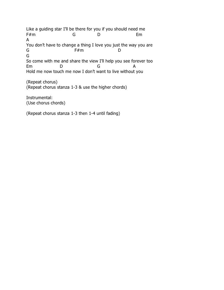 Nothing Gonna Change My Love For You Chords