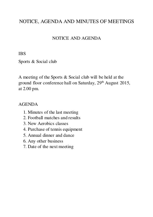 minutes in meeting