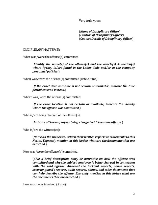 notice to explain with preventive suspension sample form sample letter of explanation for incident report