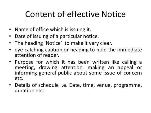 notice writing format notice writing notice writing format notice writing