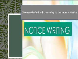 Effective Notice Writing and Classroom Activities for Class 8 English ...