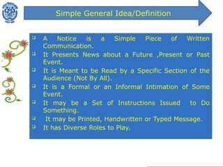 Notice Examples Informal Comprehensive Guide to Notice Writing: Format, Samples, and Tips for ...