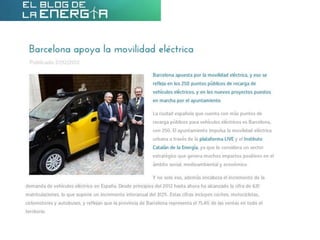 Barcelona apoya la movilidad eléctrica 