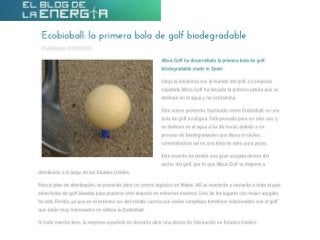Ecobioball: la primera bola de golf biodegradable 