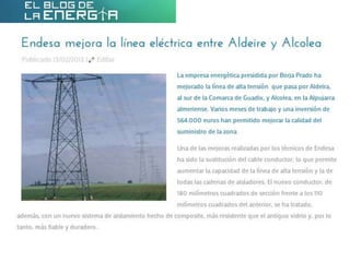 Endesa mejora la línea eléctrica entre Aldeire y Alcolea