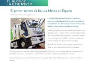El primer camión de basura híbrido en España