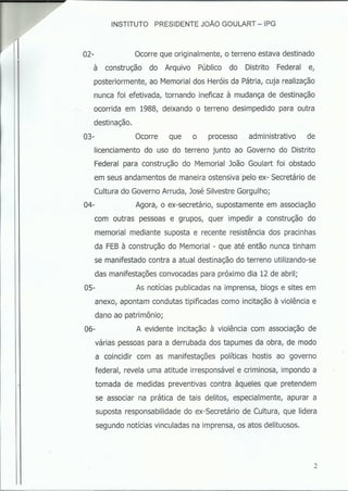 Noticia crime memorial