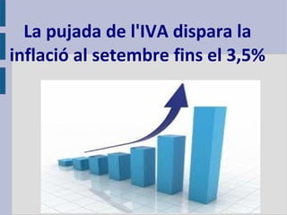 La pujada de l'IVA dispara la
inflació al setembre fins el 3,5%
 
