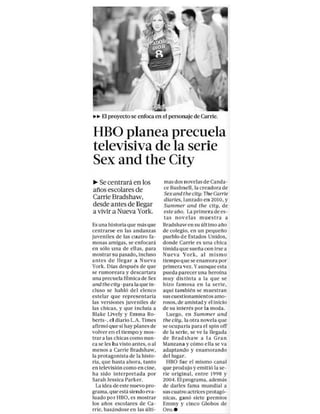 Noticia hbo sex and the city