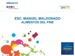 ESC. MANUEL MALDONADOALIMENTOS DEL PINE 