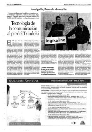 Investigación, Desarrollo e Innovación - Noticias de Gipuzkoa 24/11/2007 -