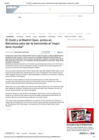 El Godó y el Madrid Open, juntos en Barcelona para dar la bienvenida al "mejor tenis mundial"