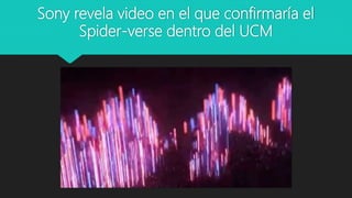Sony revela video en el que confirmaría el
Spider-verse dentro del UCM
 