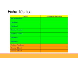 Ficha Técnica
 