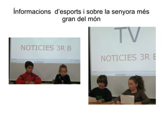 Ínformacions d’esports i sobre la senyora més
                gran del món
 