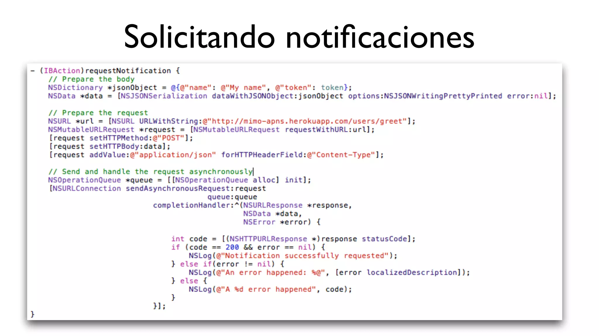 Solicitando notiﬁcaciones
 
