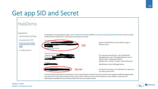 MOBILE CAMP
ROMA, 12 Febbraio 2015
14
SID
Secret
 