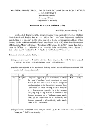 1
[TO BE PUBLISHED IN THE GAZZETE OF INDIA, EXTRAORDINARY, PART II, SECTION
3, SUB-SECTION (i)]
Government of India
Minist...