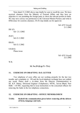 Noting Format Noting & Drafting.doc