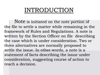 Secretary Inro Note NOTING SECRETARIAT2.ppt