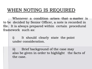 Noting Reportable NOTING SECRETARIAT2.ppt