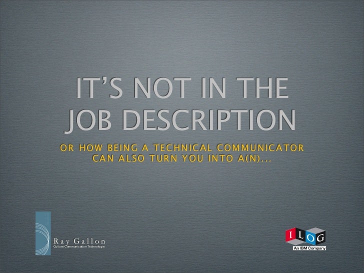 It's Not in the Job Description