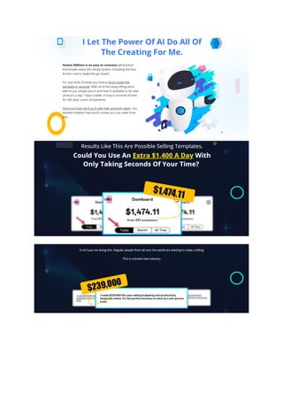 Notion Millions - 100K Months With Notion Templates | PDF
