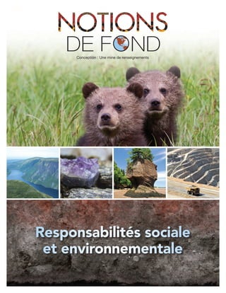 Responsabilités sociale
et environnementale
 