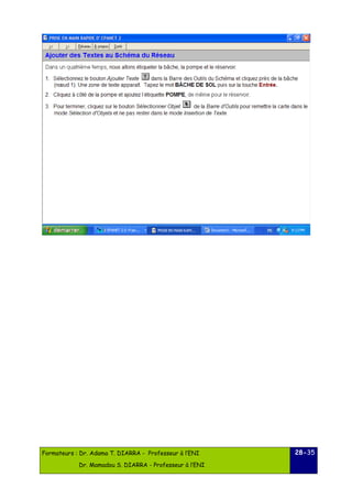 Formateurs : Dr. Adama T. DIARRA - Professeur à l’ENI 
Dr. Mamadou S. DIARRA - Professeur à l’ENI 
28-35 
 