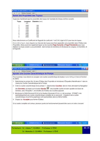 Formateurs : Dr. Adama T. DIARRA - Professeur à l’ENI 
Dr. Mamadou S. DIARRA - Professeur à l’ENI 
32-35 
 