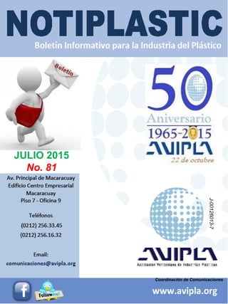 Coordinación de Comunicaciones
JULIO 2015
No. 81
J-00126013-7
 