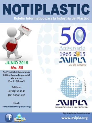 Coordinación de Comunicaciones
JUNIO 2015
No. 80
J-00126013-7
 