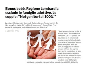 Notizie da commentare