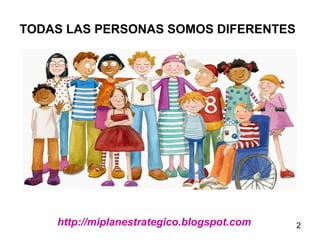 2
TODAS LAS PERSONAS SOMOS DIFERENTES
http://miplanestrategico.blogspot.com
 