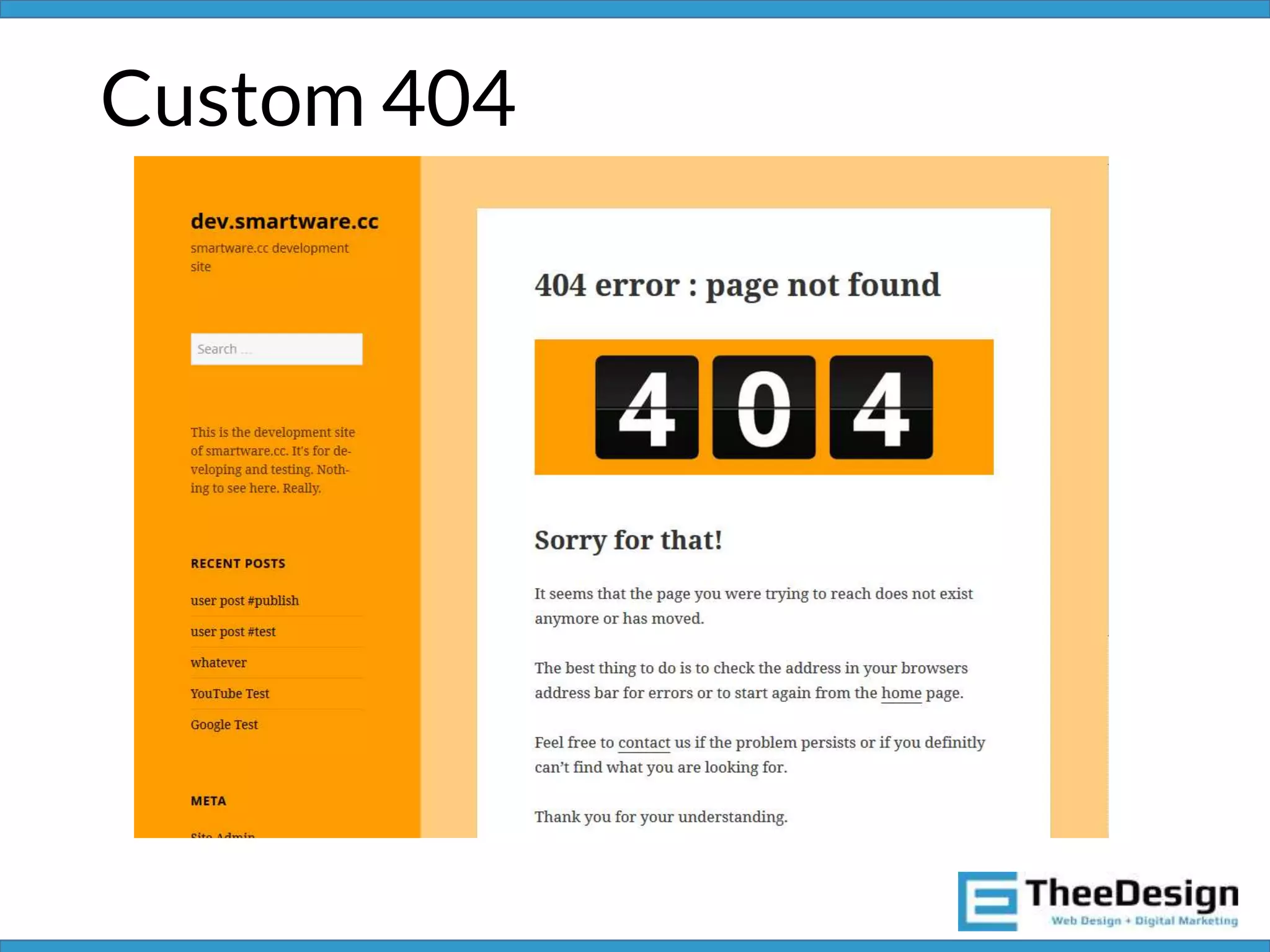 Custom 404