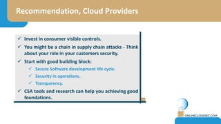 The Notorious 9 Cloud Computing Threats -  CSA Congress, San Jose 2014
