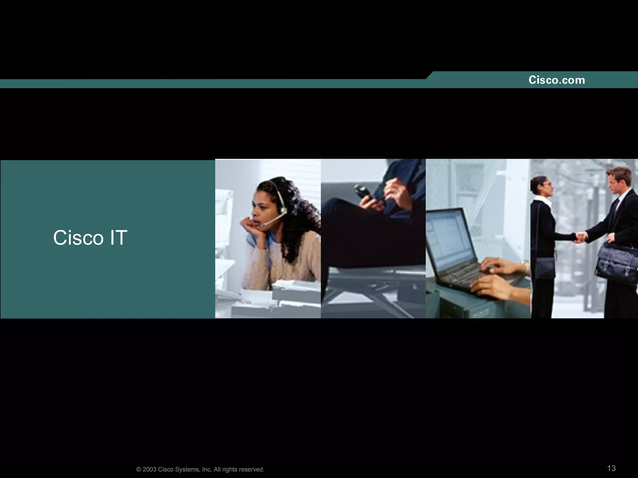 Cisco IT © 2003 Cisco Systems, Inc. All rights reserved. 