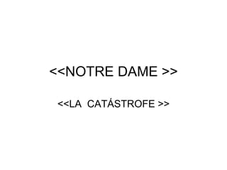 <<NOTRE DAME >>
<<LA CATÁSTROFE >>
 