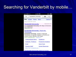 Searching for Vanderbilt by mobile… 