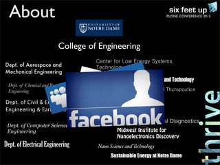 PLONE CONFERENCE 2013
Center for Low Energy Systems
Technology
About
College of Engineering
Dept. of Aerospace and
Mechani...