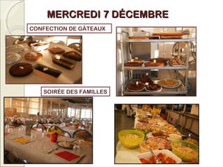 MERCREDI 7 DÉCEMBRE CONFECTION DE GÂTEAUX SOIRÉE DES FAMILLES 