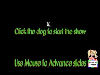 Use Mouse to Advance slides Click the dog to start the show 