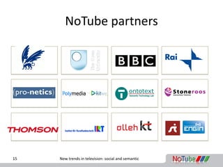 NoTube project results. Bringing TV and Web together. 